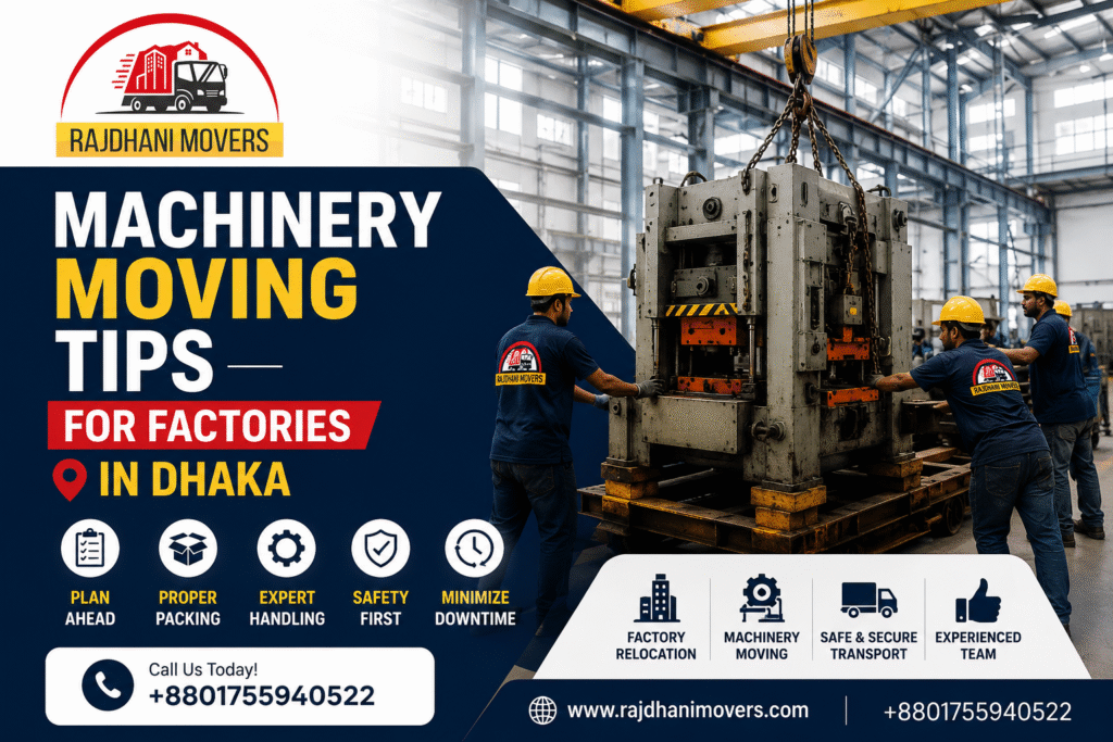 Machinery Moving Tips for Factories in Dhaka